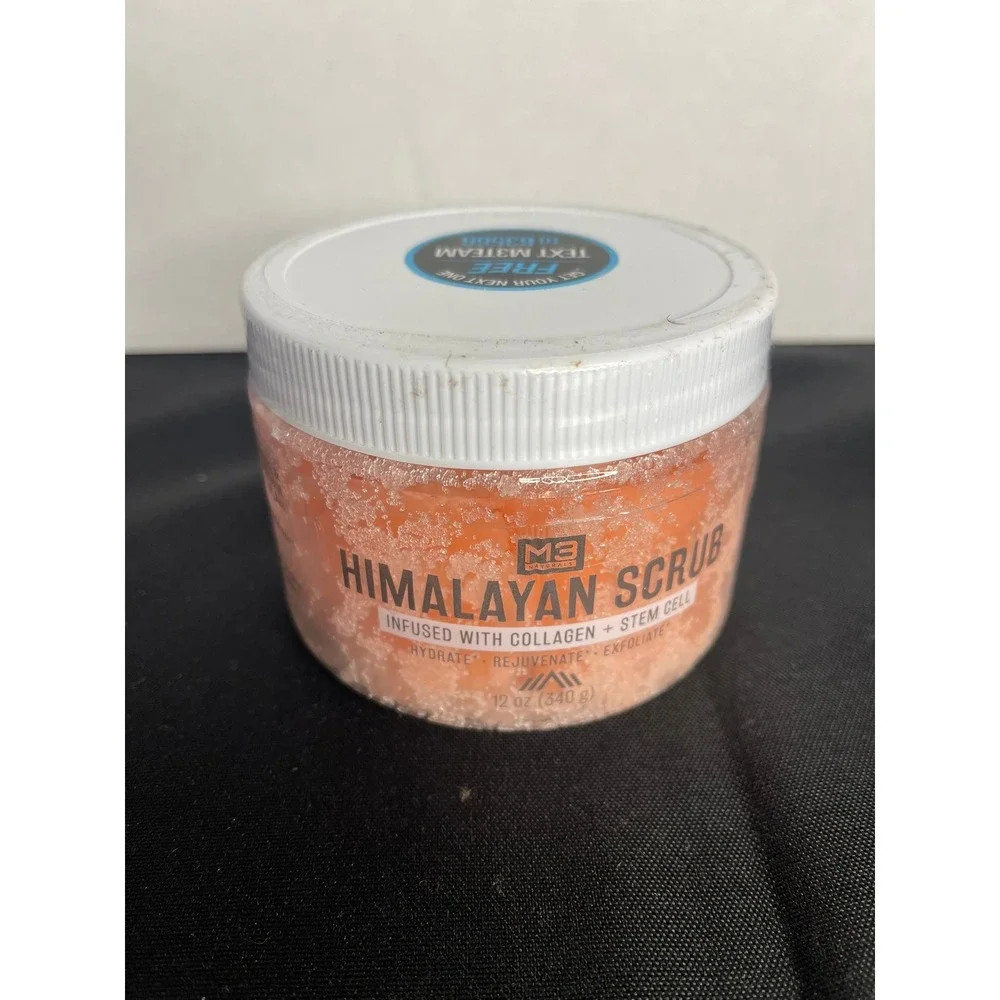 ME Naturals Himalayan Scrub Infused wCollagen Stem Cell Hydrate Rejuvenate 12 oz